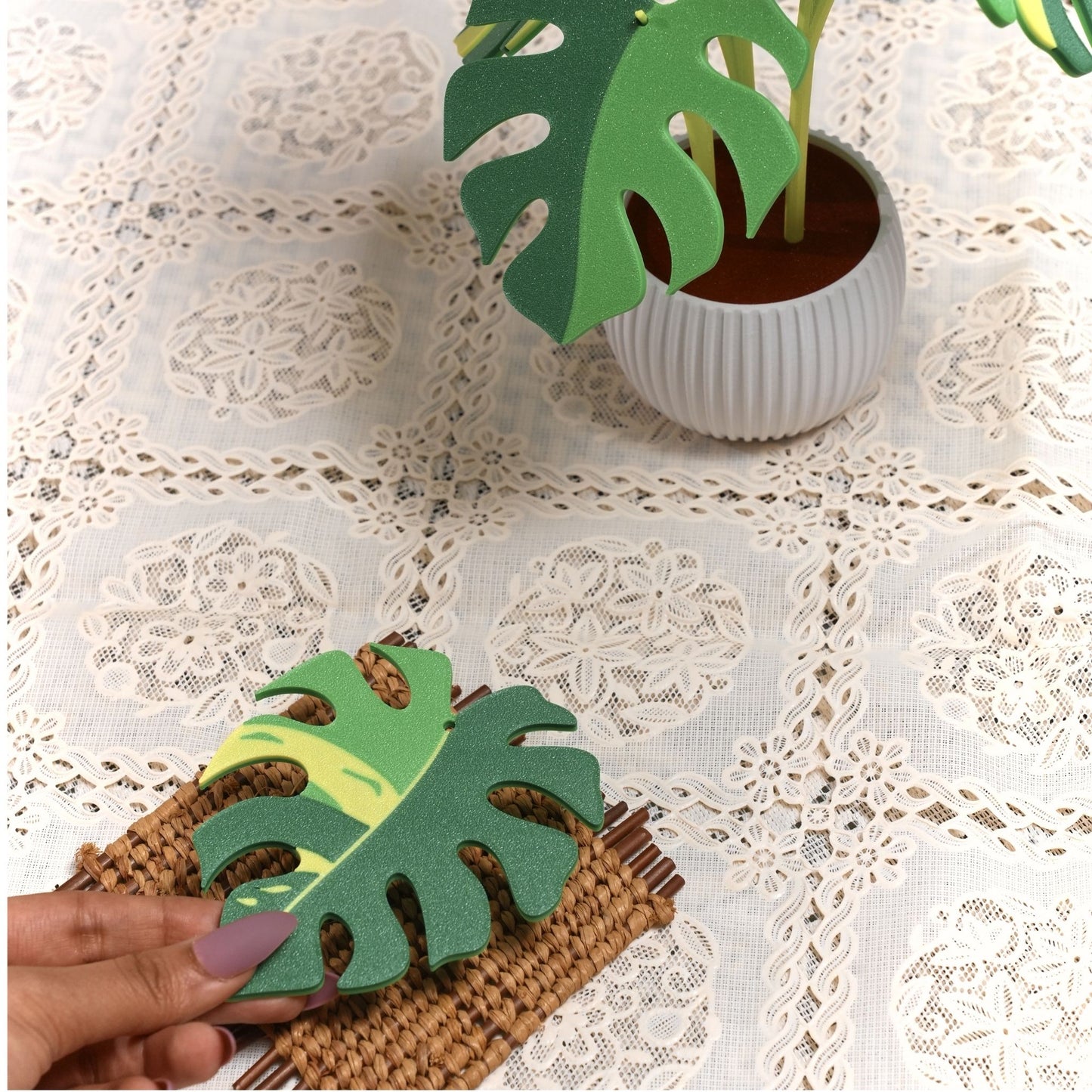 Monstera Leaf Coaster